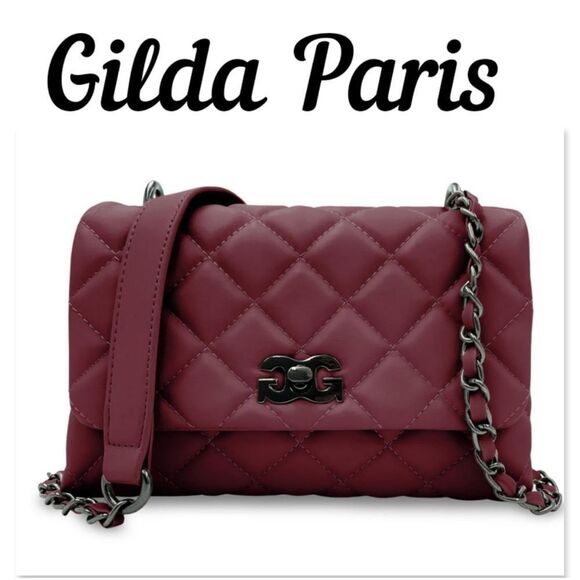 NWT Gilda Paris Quilted Messenger Bag - Picture 1 of 14